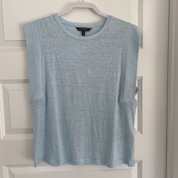 Banana Republic Linen Sharp Shoulder Top - Picture 2 of 5
